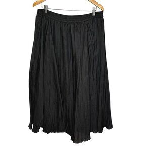 Vintage Black Crinkled Maxi Skirt Large Whimsigoth Fairy Y2K Pinky & Dianne
